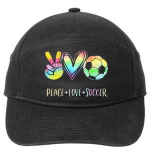 Funny Peace Love Soccer Cute Design Heart Ball 7-Panel Snapback Hat