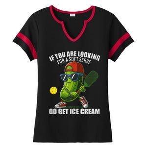 Funny Pickleball Lover Quirky Design Ladies Halftime Notch Neck Tee