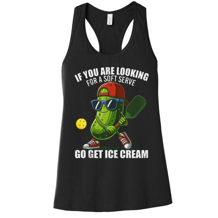 Funny Pickleball Lover Quirky Design Women's Racerback Tank