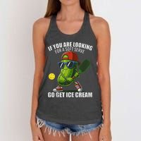 Funny Pickleball Lover Quirky Design Women's Knotted Racerback Tank