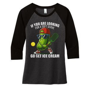 Funny Pickleball Lover Quirky Design Women's Tri-Blend 3/4-Sleeve Raglan Shirt