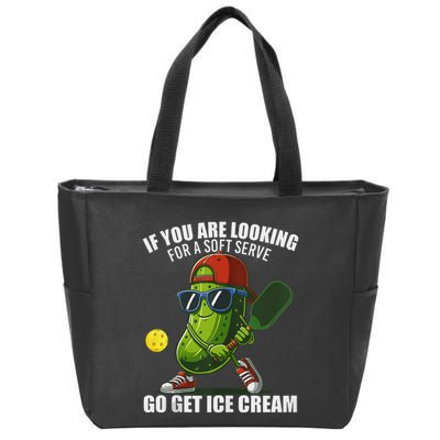 Funny Pickleball Lover Quirky Design Zip Tote Bag