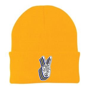 Faith Peace Love Joy Hope Ukrainian Ukraine Colors Knit Cap Winter Beanie