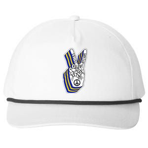 Faith Peace Love Joy Hope Ukrainian Ukraine Colors Snapback Five-Panel Rope Hat