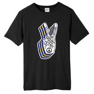 Faith Peace Love Joy Hope Ukrainian Ukraine Colors Tall Fusion ChromaSoft Performance T-Shirt