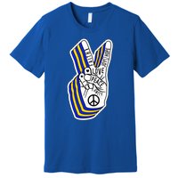 Faith Peace Love Joy Hope Ukrainian Ukraine Colors Premium T-Shirt