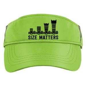 Funny Photography Lens Size Matters Adult Drive Performance Visor