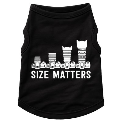 Funny Photography Lens Size Matters Doggie Tank