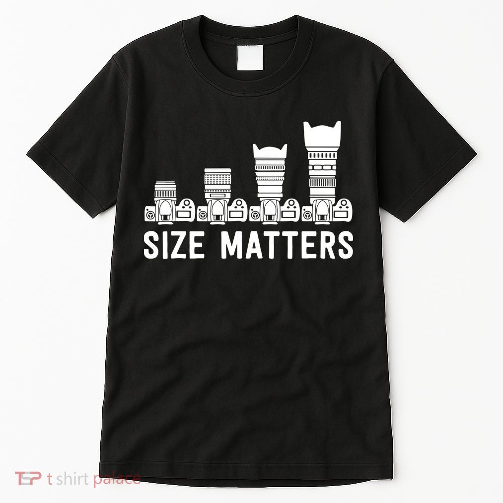 Funny Photography Lens Size Matters Tall T-Shirt