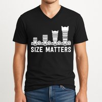 Funny Photography Lens Size Matters V-Neck T-Shirt