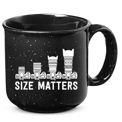 Funny Photography Lens Size Matters 15oz Campfire Ceramic Mug