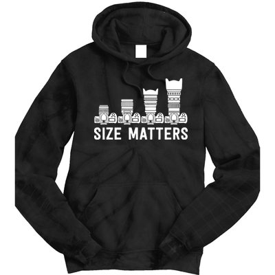 Funny Photography Lens Size Matters Tie Dye Hoodie