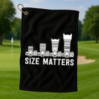 Funny Photography Lens Size Matters Golf Towel