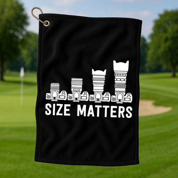 Funny Photography Lens Size Matters Golf Towel