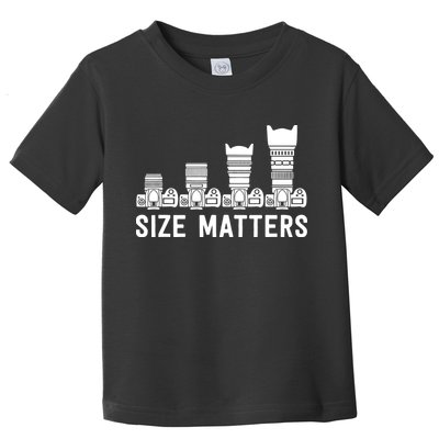 Funny Photography Lens Size Matters Toddler T-Shirt
