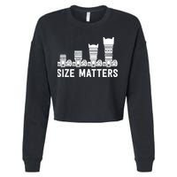 Funny Photography Lens Size Matters Cropped Pullover Crew