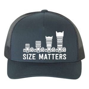 Funny Photography Lens Size Matters Yupoong Adult 5-Panel Trucker Hat