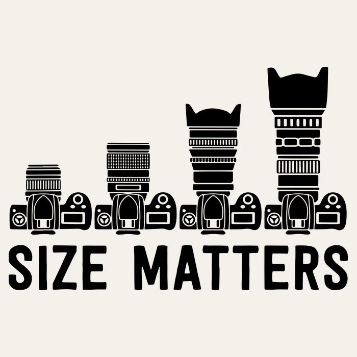 Funny Photography Lens Size Matters Poster