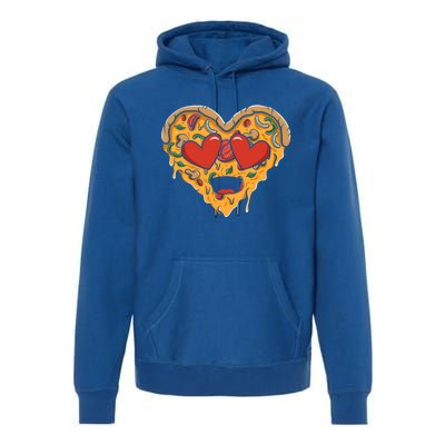 Funny Pizza Leopard Red Heart Lover Valentines Day Cute Gift Premium Hoodie