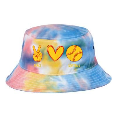 Funny Peace Love Softball Christmas Gift Tie Dye Newport Bucket Hat