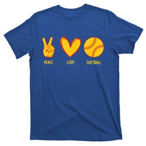 Funny Peace Love Softball Christmas Gift T-Shirt