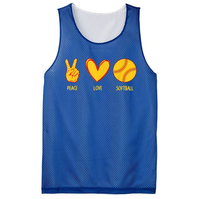 Funny Peace Love Softball Christmas Gift Mesh Reversible Basketball Jersey Tank