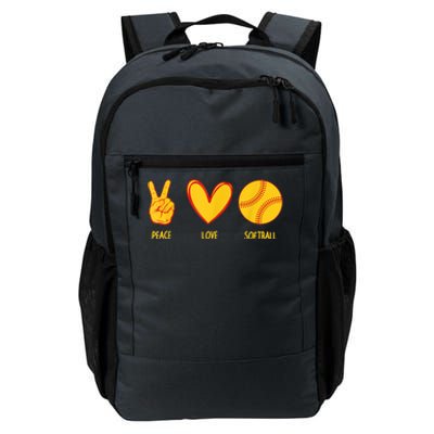 Funny Peace Love Softball Christmas Gift Daily Commute Backpack