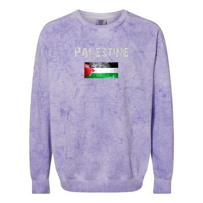 For Palestine Lovers And For Palestinians. Colorblast Crewneck Sweatshirt