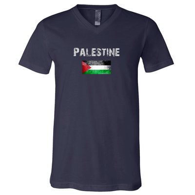 For Palestine Lovers And For Palestinians. V-Neck T-Shirt