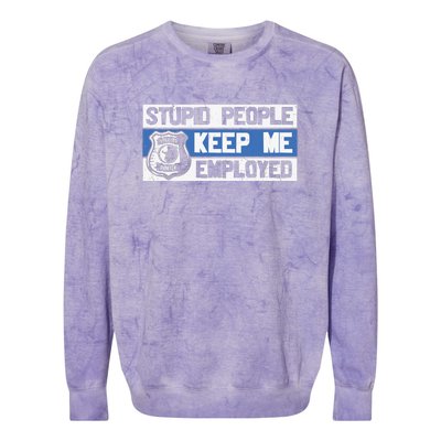 Funny Police Law Enforcement Colorblast Crewneck Sweatshirt