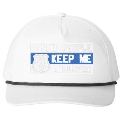 Funny Police Law Enforcement Snapback Five-Panel Rope Hat