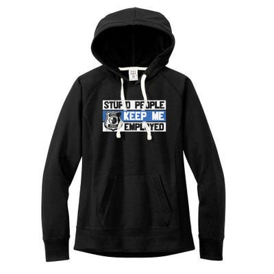 Funny Police Law Enforcement Women's Fleece Hoodie