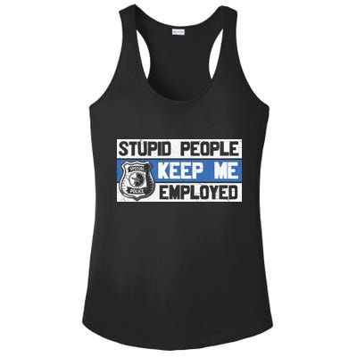 Funny Police Law Enforcement Ladies PosiCharge Competitor Racerback Tank