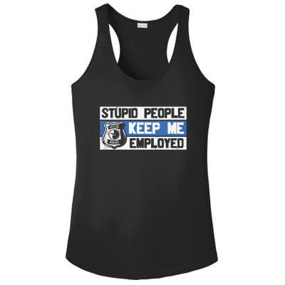 Funny Police Law Enforcement Ladies PosiCharge Competitor Racerback Tank