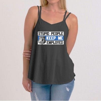 Funny Police Law Enforcement Women's Strappy Tank