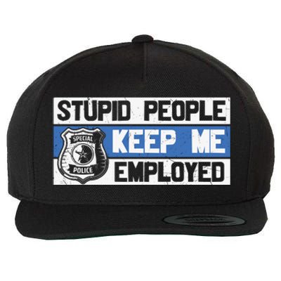 Funny Police Law Enforcement Wool Snapback Cap