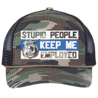 Funny Police Law Enforcement Retro Rope Trucker Hat Cap