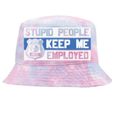 Funny Police Law Enforcement Tie-Dyed Bucket Hat