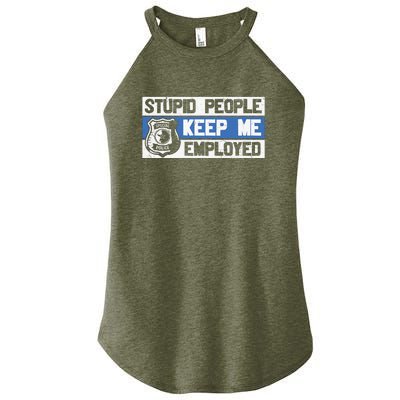 Funny Police Law Enforcement Women's Perfect Tri Rocker Tank