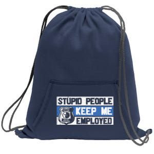 Funny Police Law Enforcement Sweatshirt Cinch Pack Bag