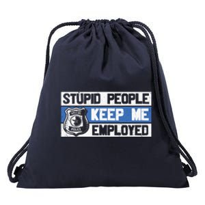 Funny Police Law Enforcement Drawstring Bag