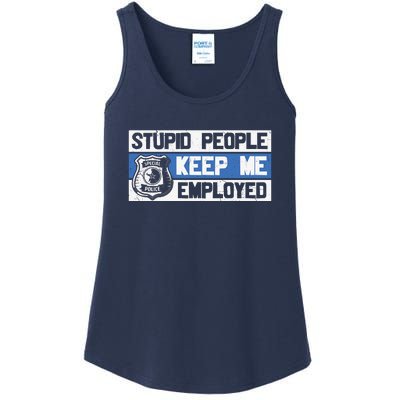 Funny Police Law Enforcement Ladies Essential Tank