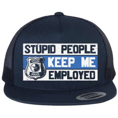 Funny Police Law Enforcement Flat Bill Trucker Hat