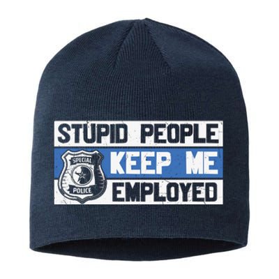 Funny Police Law Enforcement Sustainable Beanie