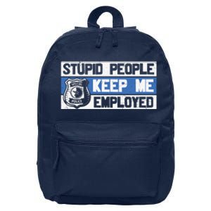 Funny Police Law Enforcement 16 in Basic Backpack