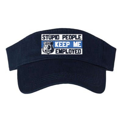 Funny Police Law Enforcement Valucap Bio-Washed Visor