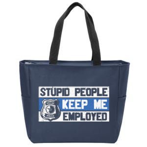 Funny Police Law Enforcement Zip Tote Bag