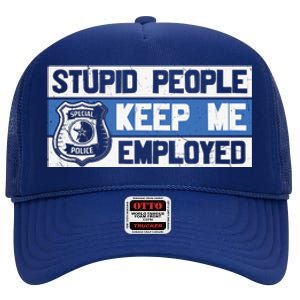 Funny Police Law Enforcement High Crown Mesh Back Trucker Hat