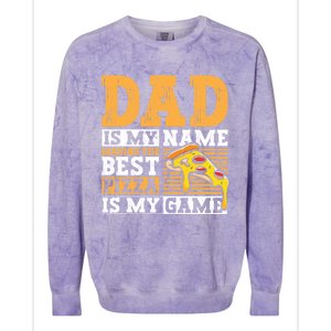 Funny Pizza Lover For Dad Humor For Father's Day Cute Gift Colorblast Crewneck Sweatshirt