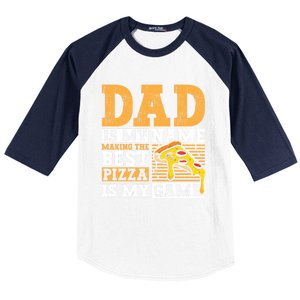 Funny Pizza Lover For Dad Humor For Father's Day Cute Gift Baseball Sleeve Shirt